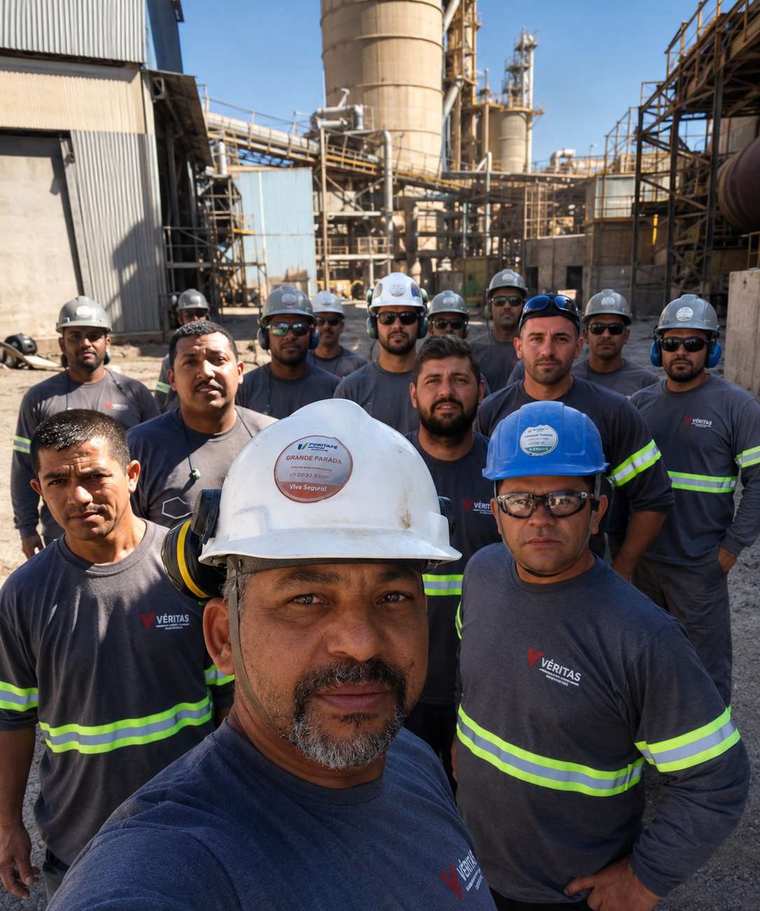 Equipe da Véritas em ambiente industrial