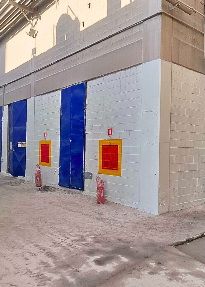 Fachada industrial depois da revitalização